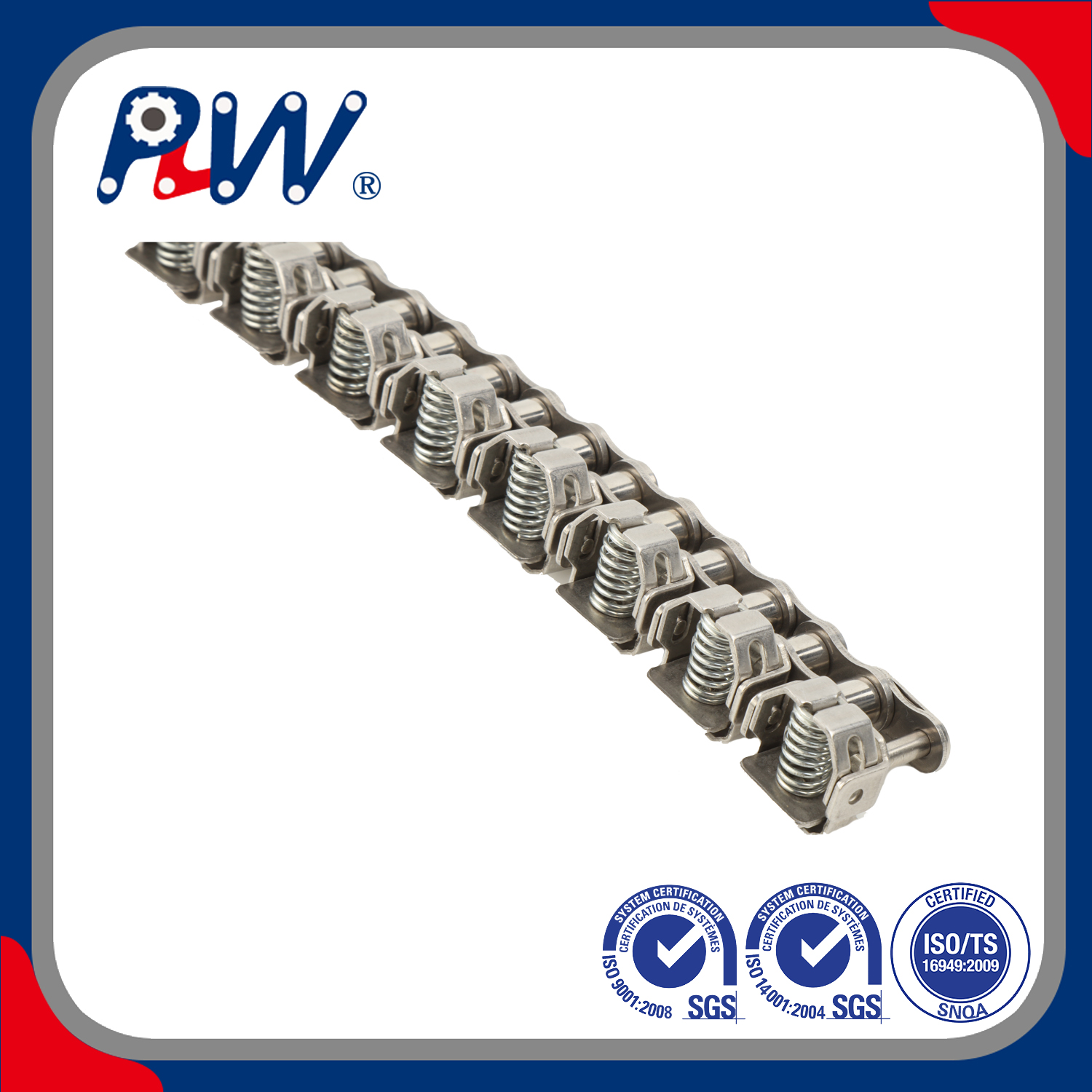 Alloy Carbon Stainless Steel Conveyor Grip Chain for Feeding and Transport