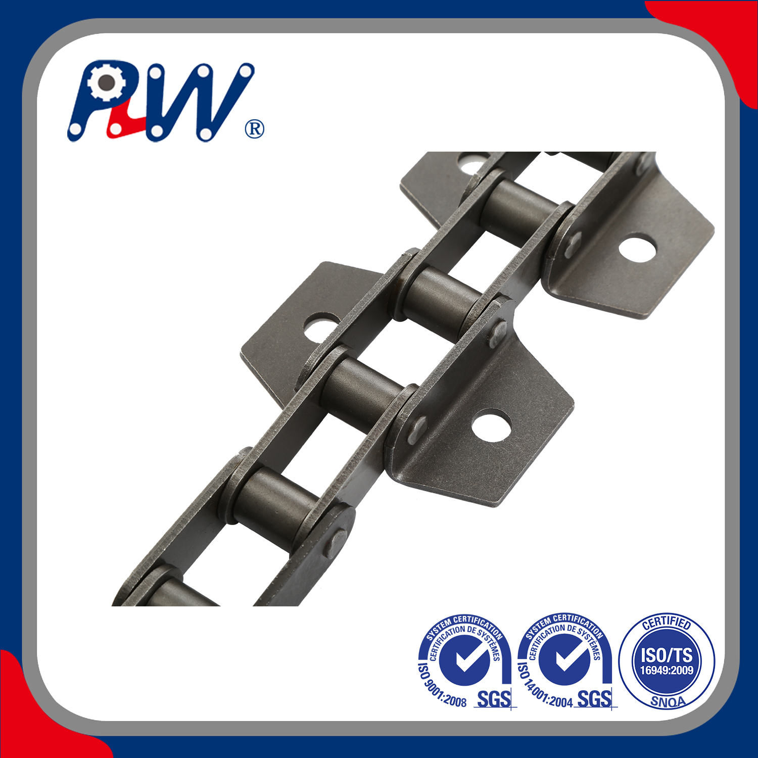Good Service C Type Machinery Engineering Industrial High Precision Agricultural Chain with Attachment
