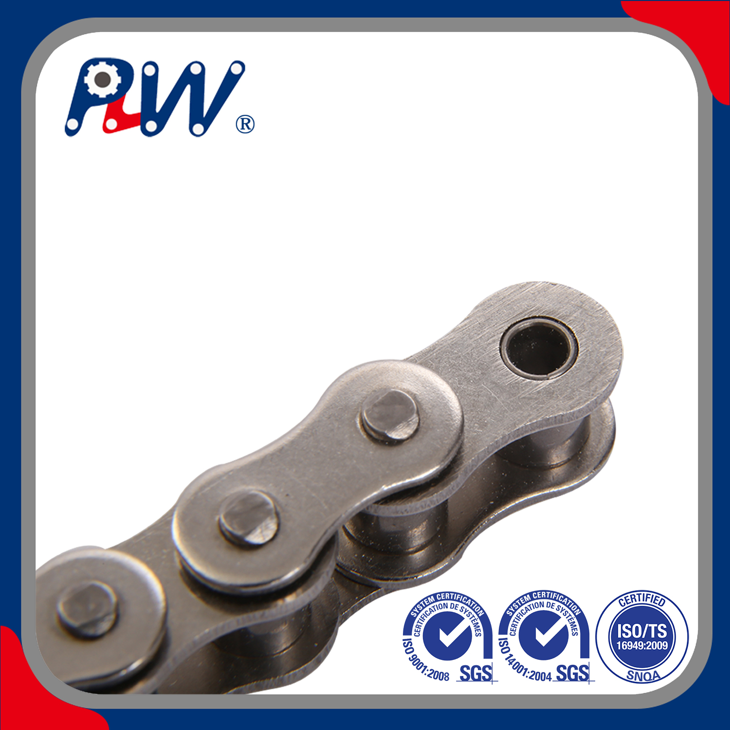 ISO/ANSI/DIN Standard Short Pitch Precision Stainless Steel Hardware Transmission Motorcycle Industrial Roller Chain