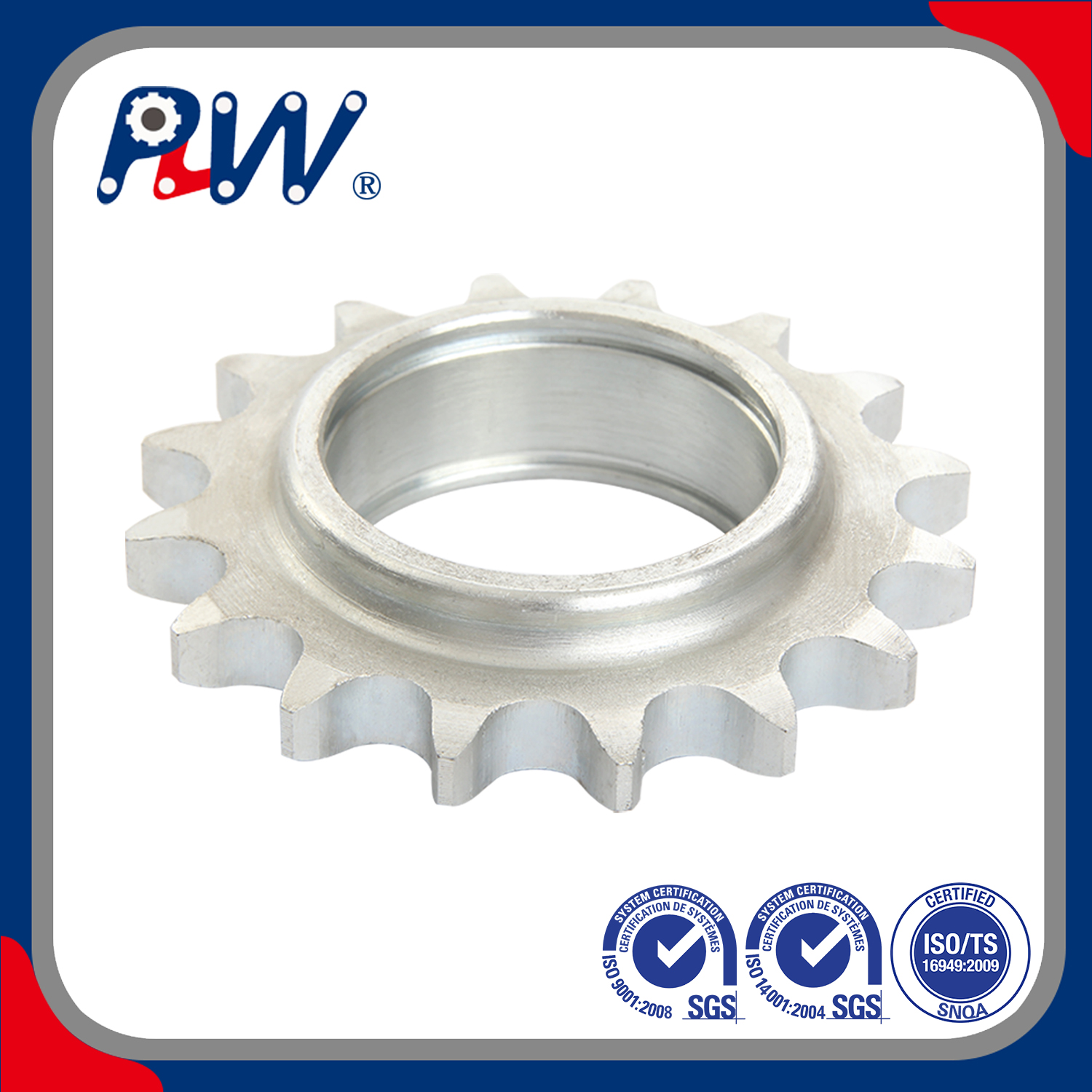 Alloy Steel High Quality Nickel-Plated & Made to Order & Finished Bore & High-Wearing Feature Industry Sprocket (Applied in port machinery)