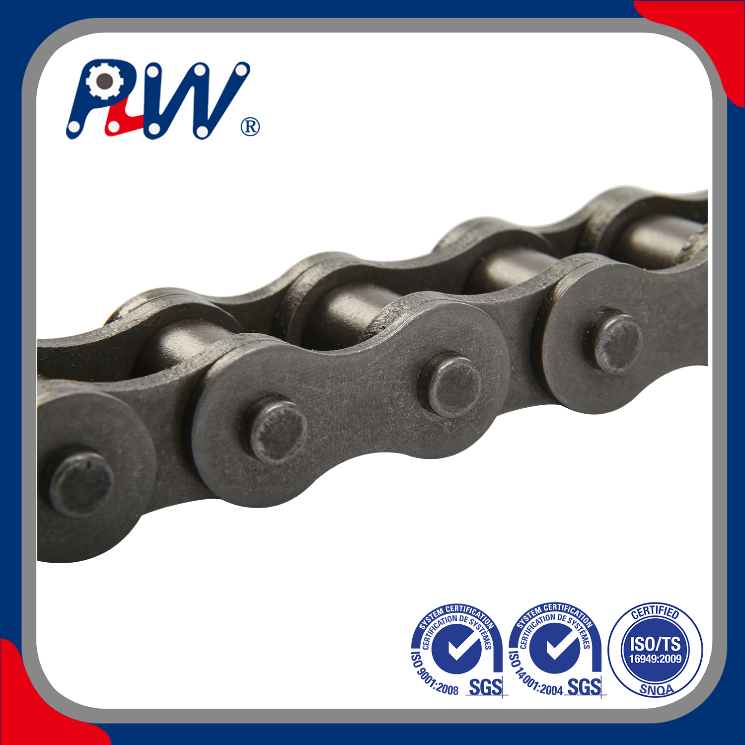 ISO Standard Short Pitch Precision Simplex Heavy Duty Industrial Roller Chain