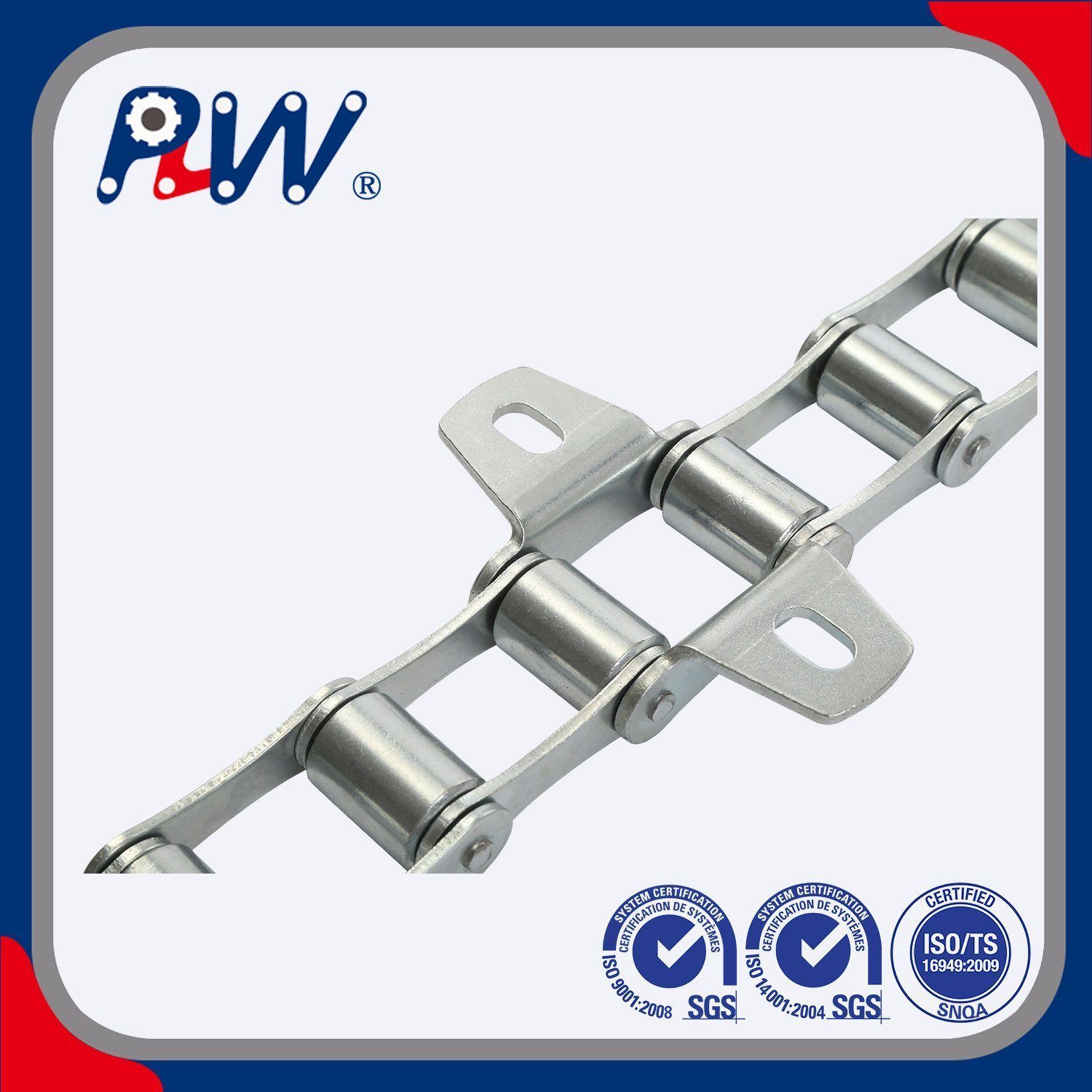 Good Service Alloy Steel Material Standard Conveyor Engineering Industrial Agricultural Chain with Attachment