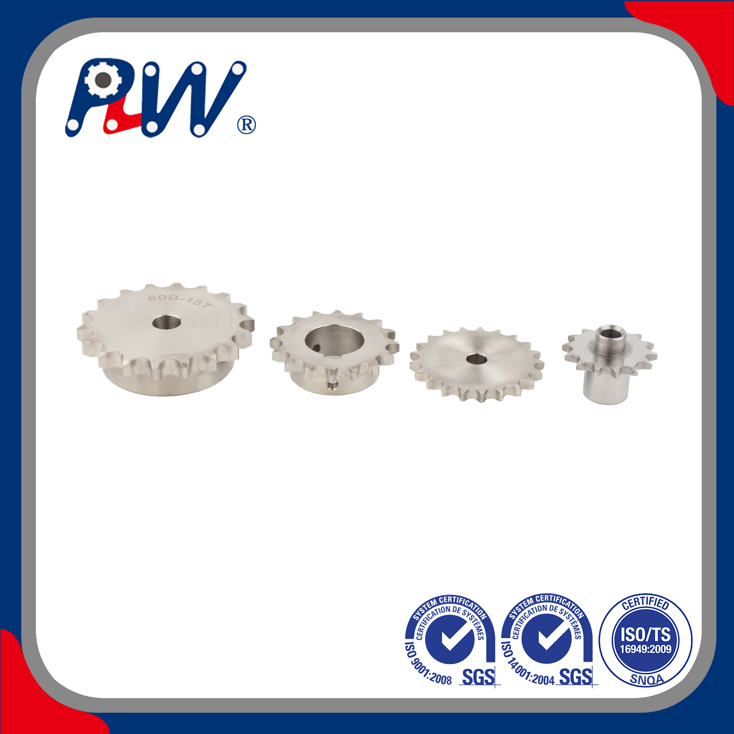 Stainless Steel High Quality Made to Order & Finished Bore & High-Wearing Feature Industry Sprocket