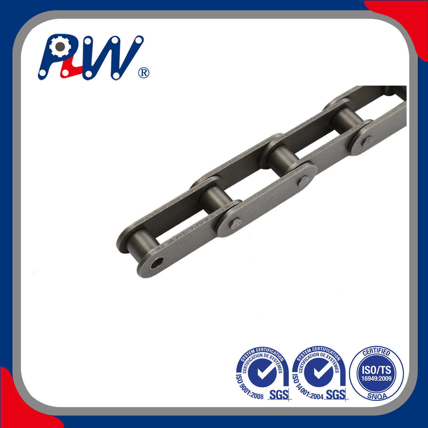 ISO Standard CA Type Steel Agricultural Chain with Bright Surface for Industry Area
