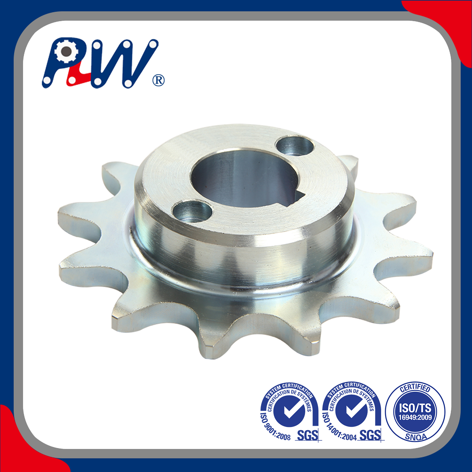 Mechanical Parts Well Performance Zinc-Plated Transmission Sprocket for Agricultural Machinery