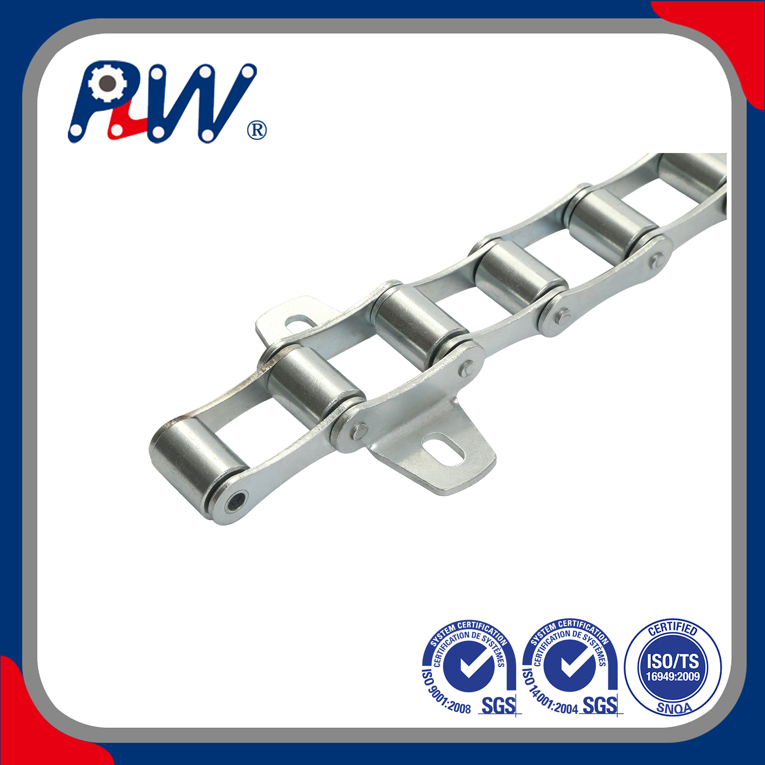 Good Service S Type Machinery Engineering Industrial High Precision Agricultural Chain with Attachment