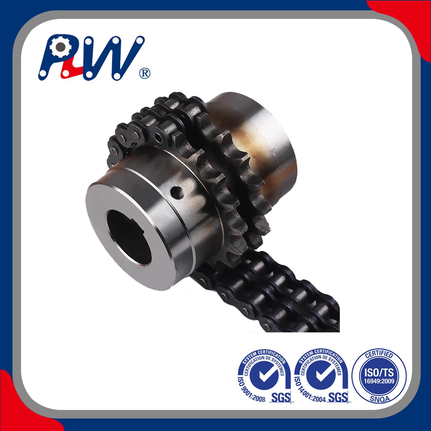 ISO Standard Electrophoretic Coating Chain Coupling (6016, 8012) with Chain and Sprocket