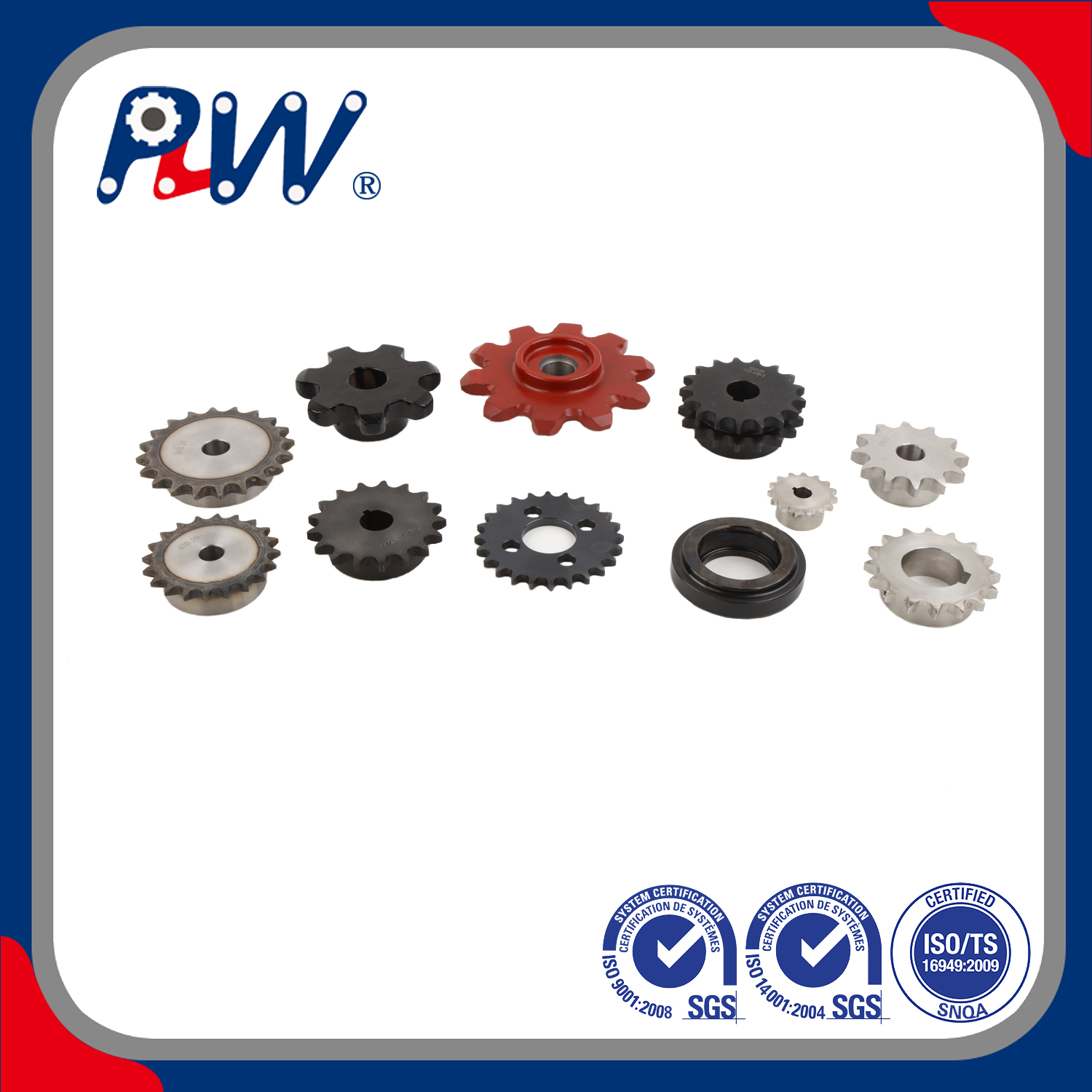 America, Kana, Europe, ANSI Standard or Made to Order Sprockets for Roller Chain and Conveyor Chain