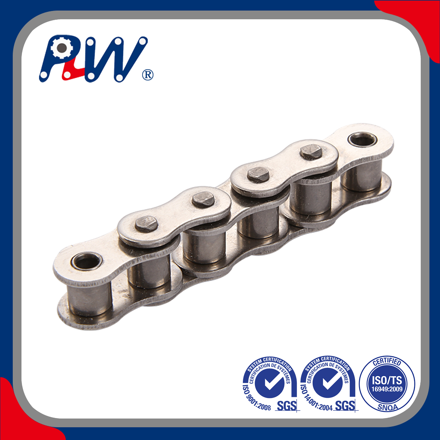ISO/ANSI/DIN Standard Short Pitch Precision Stainless Steel Hardware Transmission Motorcycle Industrial Roller Chain